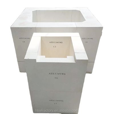 Contenu en CaO de la norme internationale Bloc réfractaire au corindon de zirconium pour fourneau à verre