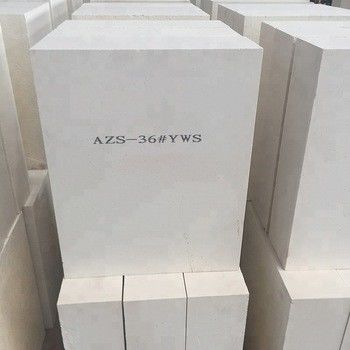 Refractaire en brique AZS fondue blanche pour fourneau à verre Contenu standard de SiO2 33 36 41