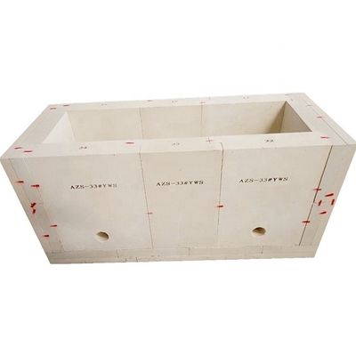 AZS Brick For Converter Fornace de verre avec une teneur en SiC de 1,2-1,4% et une teneur en MgO de 0,1-0,8%